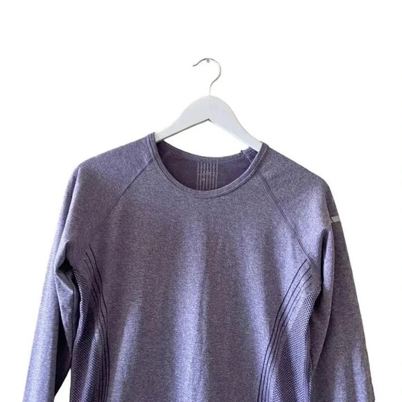BCG Heather Purple Women’s Crewneck Long Sleeves Thumbhole Sporty SZ M #1150 - Picture 4 of 14